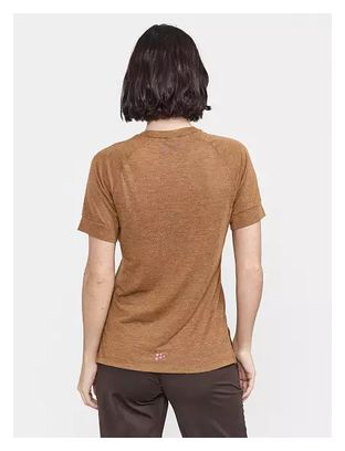 T-Shirt Manches Courtes Craft ADV Trail Wool Marron Femme