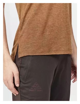 T-Shirt Manches Courtes Craft ADV Trail Wool Marron Femme