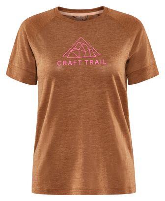 Camiseta de manga corta para mujer Craft ADV Trail Wool Marrón