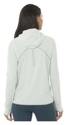 Women's Salomon Sense Aero Hybrid Blue 1/2 Zip Hooded Jacket