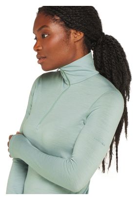 Icebreaker Women's 1/2 Zip Merino 200 Oasis Green Baselayer