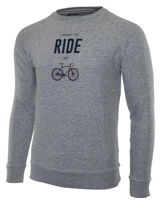 Long Sleeve T-Shirt Rubb'r I Want to Ride Grey