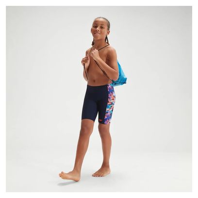 Speedo Kinderbadpak Jammer Allover Panel marineblauw/blauw 13/14 jaar