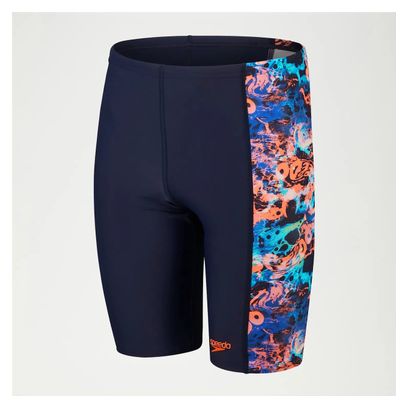 Speedo Kinderbadpak Jammer Allover Panel marineblauw/blauw 13/14 jaar