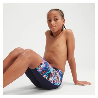 Speedo Kinderbadpak Jammer Allover Panel marineblauw/blauw 13/14 jaar