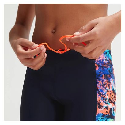 Speedo Kinderbadpak Jammer Allover Panel marineblauw/blauw 13/14 jaar