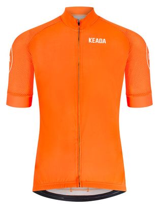 Maillot de cyclisme femme essentiel à manches courtes - Orange