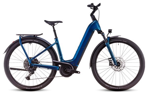 Cube Kathmandu Hybrid EX 800 Easy Entry Electric Hybrid Bike Shimano Cues 11S 800 Wh 700 mm Electric Blue 2025