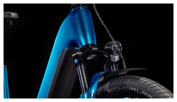 Cube Kathmandu Hybrid EX 800 Easy Entry Electric Hybrid Bike Shimano Cues 11S 800 Wh 700 mm Electric Blue 2025