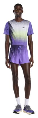 Pantalones cortos New Balance RC Ultra Light Printed 3in Violet para hombre