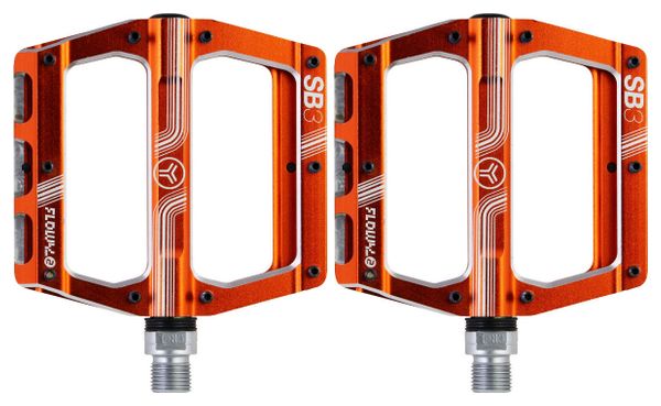 Paar SB3 Flowy AM 2 Flat Pedalen Oranje