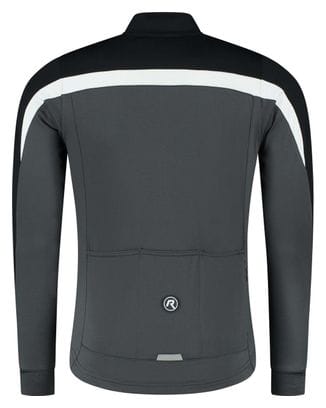 Maillot Manches Longues Velo Rogelli Course - Homme - Noir/Gris/Blanc