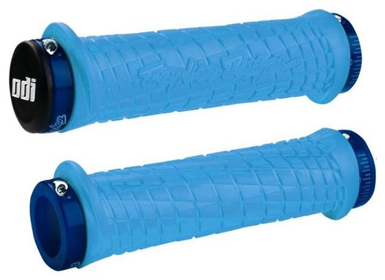 Paire de grips ODI-Troy Lee Designs Signature MTB Bleu 130 mm