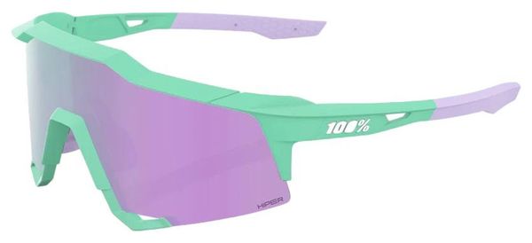 100% Speedcraft Green Glasses - HiPER Lavender Mirror Lens