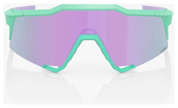 100% Speedcraft Green Glasses - HiPER Lavender Mirror Lens