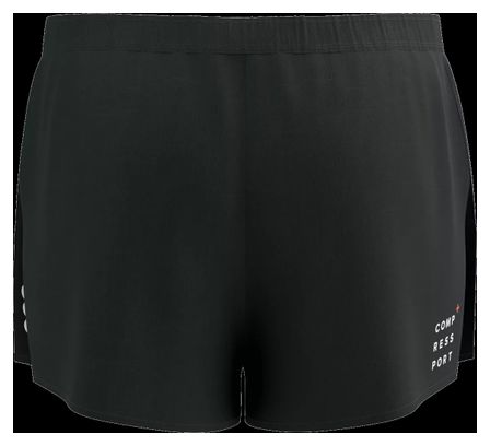 Pantalón Corto Compressport Racing  SplitNegro