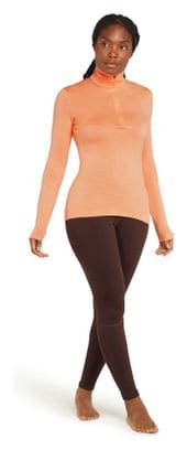 Women's Icebreaker 1/2 Zip Merino 260 Tech Orange Baselayer