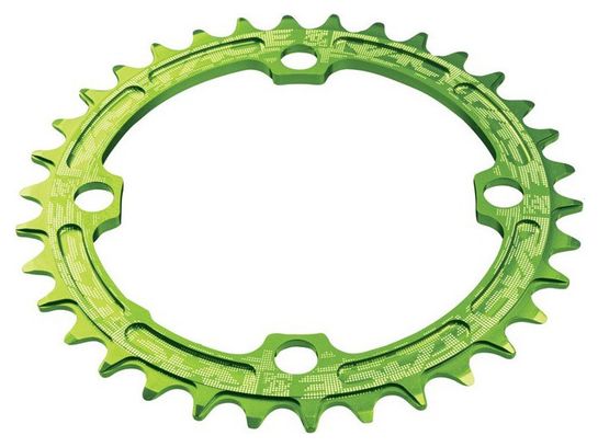 Race Face Narrow Wide Single Chainring 104mm BCD (Threaded Holes) Green