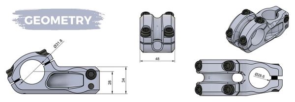 Pride Racing Cayman V2 HD 31,8 mm Zilveren stuurpen