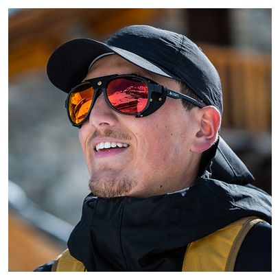 Lunettes Cairn North Noir Rouge Polarisé