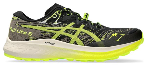 Zapatillas Trail Asics Fuji Lite 5 Negro/Amarillo, Hombre