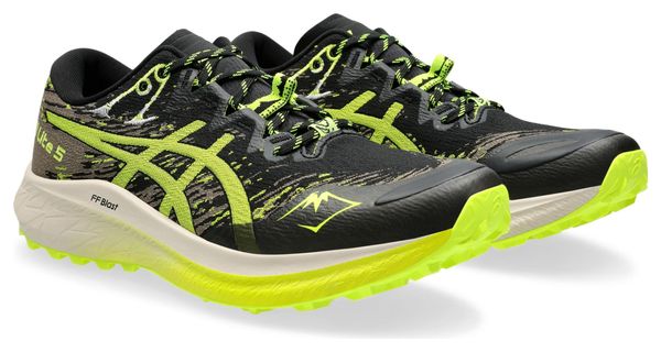 Zapatillas Trail Asics Fuji Lite 5 Negro/Amarillo, Hombre