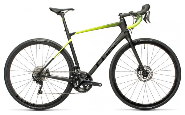 Cube Attain GTC Race Road Bike Shimano 105 11S 700 mm Carbon Grey Flash Yellow 2021 Alltricks