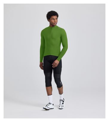 Heren Pro Collar Long Sleeve Jersey Aqua Zero Groen