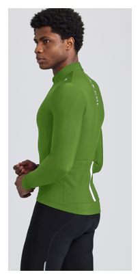 Heren Pro Collar Long Sleeve Jersey Aqua Zero Groen
