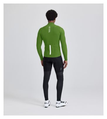 Heren Pro Collar Long Sleeve Jersey Aqua Zero Groen