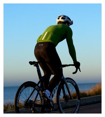 Heren Pro Collar Long Sleeve Jersey Aqua Zero Groen