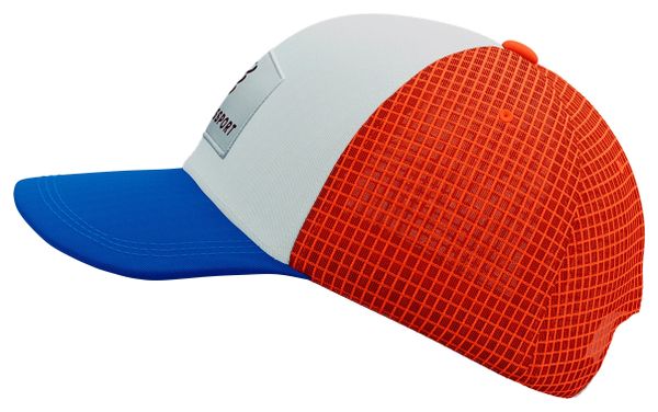 Cappellino Compressport Trucker 6P blu/bianco/arancione