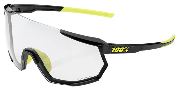 100% Racetrap 3.0 Brille - Glänzend schwarz - Photochromatische Gläser