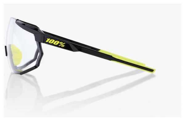 100% Racetrap 3.0 Brille - Glänzend schwarz - Photochromatische Gläser