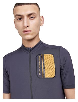 Craft Adv Gravel Short Sleeve Jersey Sand Zwart