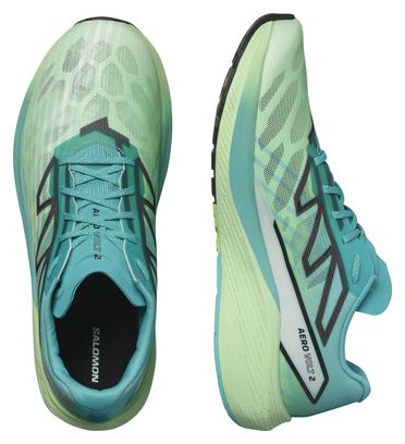 Salomon Aero Volt 2 Hardloopschoenen Groen Blauw Heren