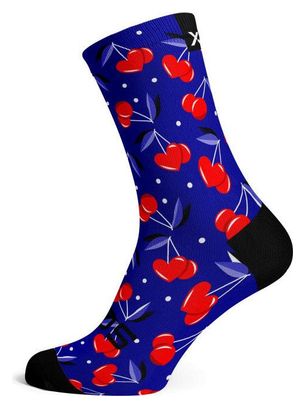 Paire de Chaussettes - Blue Cherries Socks - Cerise