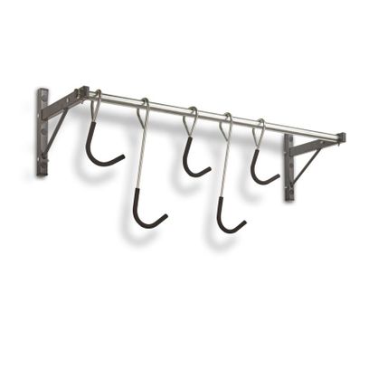 Mottez wall-mounted sliding bike rack for 5 bikes