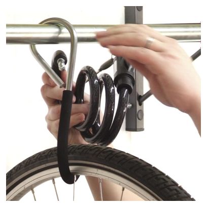 Mottez wall-mounted sliding bike rack for 5 bikes
