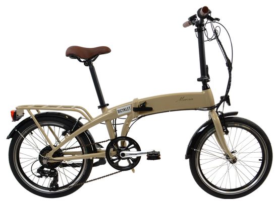 Wiederaufgearbeitetes Produkt - Elektro-Faltfahrrad Bicyklet Marcus Shimano Tourney 6V 418 Wh 20'' Beige Ivory