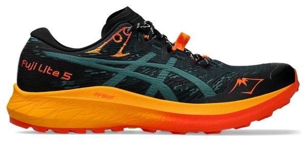 Zapatilla de trail Asics Fuji Lite 5 Negra/Naranja para hombre