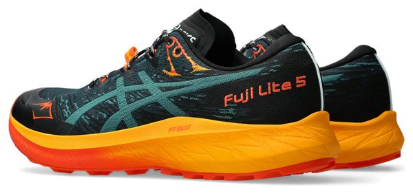 Zapatilla de trail Asics Fuji Lite 5 Negra/Naranja para hombre