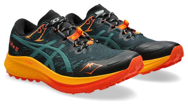 Zapatilla de trail Asics Fuji Lite 5 Negra/Naranja para hombre