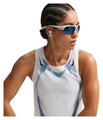 Canotta corta Nike AeroSwift bianca da donna