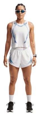 Canotta corta Nike AeroSwift bianca da donna
