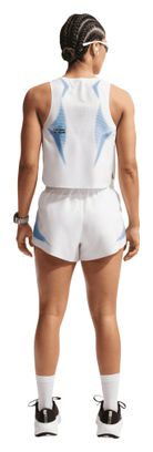 Canotta corta Nike AeroSwift bianca da donna