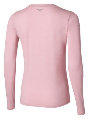Dames Mizuno Core Impulse Jersey Lange Mouw Roze
