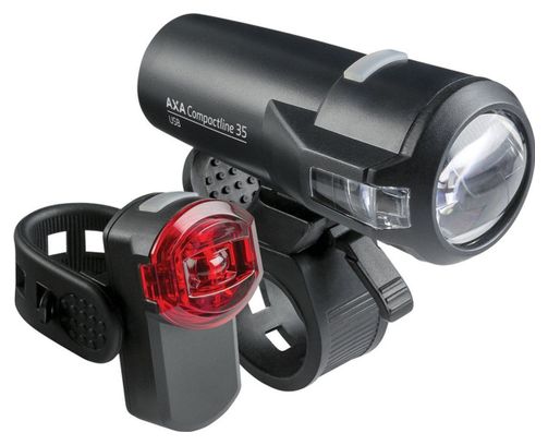 AXA kit d'éclairage Compactline usb 35 lux noir