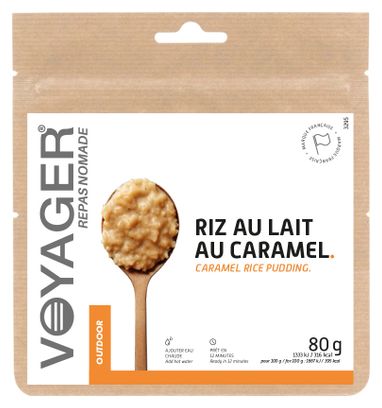 Comida liofilizada Voyager - Arroz con leche y caramelo - 80 g