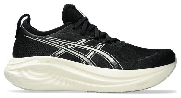 Chaussures Running Asics Gel-Nimbus 27 Large Noir/Blanc Homme